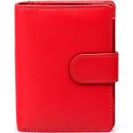 Dámské Kožené peněženky v červené barvě z hladké kůže 