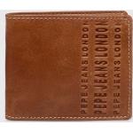 Kožené peněženky Pepe Jeans v hnědé barvě z kůže 
