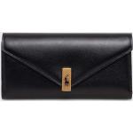 Dámské Designer Luxusní peněženky Polo Ralph Lauren v černé barvě z kůže 