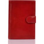 Kožené peněženky Italy v červené barvě v lakovaném stylu z kůže 