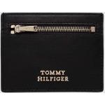 Dámské Luxusní peněženky Tommy Hilfiger v černé barvě z kůže 