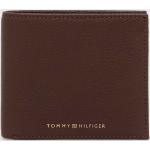Luxusní peněženky Tommy Hilfiger v hnědé barvě z kůže s blokováním RFID ve slevě 