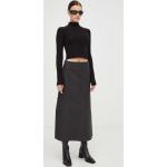 Dámské Designer Kožené sukně BY MALENE BIRGER v černé barvě z jehněčí kůže ve velikosti 10 XL udržitelná móda 