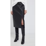 Dámské Designer Kožené sukně Calvin Klein v černé barvě z kůže ve velikosti 9 XL 