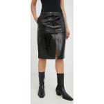 Dámské Kožené sukně v černé barvě z kůže ve velikosti 10 XL mini 