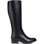 Kožené boty Geox D FELICITY D černá barva, na plochém podpatku, D84G1D 00043 C9999