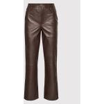 Dámské Kožené kalhoty Gestuz v hnědé barvě regular z kůže ve velikosti 10 XL ve slevě 