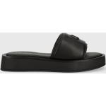 Dámské Designer Kožené pantofle Calvin Klein v černé barvě z kůže ve velikosti 40 udržitelná móda 