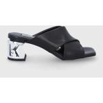 Dámské Sandály na podpatku Karl Lagerfeld v černé barvě z kůže ve velikosti 40 ve slevě na léto 