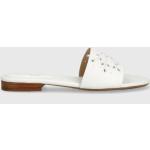 Dámské Designer Kožené pantofle Ralph Lauren Ralph v bílé barvě z kůže ve velikosti 41 na léto 