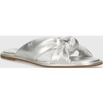 Dámské Designer Kožené pantofle Michael Kors ve stříbrné barvě z kůže ve velikosti 41 