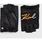 Dámské Kožené rukavice Karl Lagerfeld v černé barvě z kůže ve velikosti M 