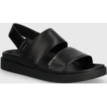 Dámské Designer Kožené sandály Calvin Klein v černé barvě z kůže ve velikosti 41 na léto udržitelná móda 
