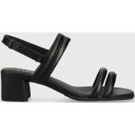 Dámské Sandály na podpatku Camper v černé barvě z kůže ve velikosti 36 ve slevě na léto 