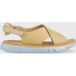 Kožené sandály Camper Oruga Sandal dámské, béžová barva, K200157.048