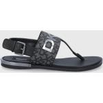 Dámské Designer Kožené sandály DKNY v černé barvě z kůže ve velikosti 41 na léto 