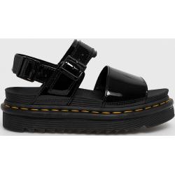 Kožené sandály Dr. Martens dámské, černá barva, na platformě
