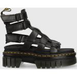 Kožené sandály Dr. Martens Ricki Gladiator dámské, černá barva, na platformě