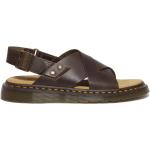 Dámské Kožené sandály Dr. Martens v hnědé barvě z kůže ve velikosti 46 na léto 