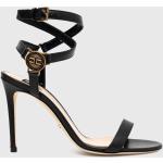 Kožené sandály Elisabetta Franchi černá barva, SA01L31E2