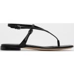Dámské Kožené sandály Emporio Armani v černé barvě z kůže ve velikosti 36 na léto 