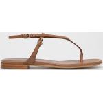 Dámské Kožené sandály Emporio Armani v hnědé barvě z kůže ve velikosti 36 na léto 