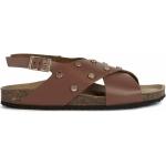 Dámské Kožené sandály Geox v hnědé barvě z kůže ve velikosti 41 ve slevě na léto 