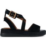 Dámské Kožené sandály Geox v černé barvě z kůže ve velikosti 36 s tlumením nárazu na léto 