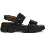 Dámské Kožené sandály Geox v černé barvě z kůže ve velikosti 41 na léto 