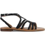 Dámské Kožené sandály Geox v černé barvě z kůže ve velikosti 39 ve slevě na léto 