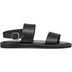 Kožené sandály Geox v černé barvě z kůže ve velikosti 45 ve slevě na léto 