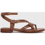 Dámské Kožené sandály Guess v hnědé barvě z kůže ve velikosti 41 na léto 