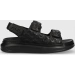 Pánské Kožené sandály Karl Lagerfeld v černé barvě z kůže ve velikosti 41 na léto 
