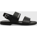 Pánské Kožené sandály Karl Lagerfeld v černé barvě z kůže ve velikosti 46 ve slevě na léto 