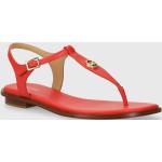 Dámské Designer Kožené sandály Michael Kors Mallory v červené barvě z kůže ve velikosti 41 na léto 