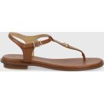 Dámské Designer Kožené sandály Michael Kors Mallory v hnědé barvě z kůže ve velikosti 41 na léto 