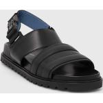 Pánské Kožené sandály Tommy Hilfiger Elevated v černé barvě z kůže ve velikosti 46 s přezkou na léto 