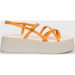 Kožené sandály Vagabond Courtney dámské, oranžová barva