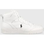 Kožené sneakers boty Polo Ralph Lauren Polo Crt bílá barva