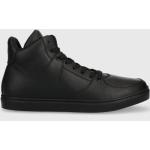 Kožené sneakers boty Trussardi Perlite Basket High černá barva