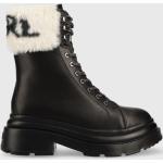 Dámské Kotníčkové boty na podpatku Karl Lagerfeld z kůže ve velikosti 41 ve slevě na zimu 