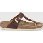 Dámské Kožené sandály Birkenstock Gizeh v hnědé barvě z kůže ve velikosti 42 na léto udržitelná móda 