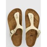 Dámské Kožené sandály Birkenstock Gizeh v béžové barvě z kůže ve velikosti 41 na léto udržitelná móda 