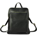 Dámské Kožené batohy Vera Pelle v černé barvě v moderním stylu z kůže 