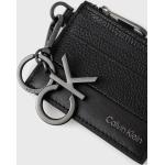 Kožený držák na karty a klíčenka Calvin Klein pánský, černá barva