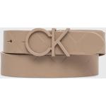 Dámské Designer Kožené pásky Calvin Klein v béžové barvě z kůže délka 100 ve slevě 