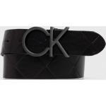 Dámské Designer Kožené pásky Calvin Klein v černé barvě z kůže délka 80 
