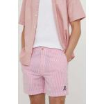 Pánské Designer Kraťasy Polo Ralph Lauren v růžové barvě z bavlny ve velikosti XXL plus size 