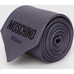 Designer Kravaty Moschino v šedé barvě z hedvábí ve velikosti Onesize 