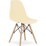 Jídelní židle ve smetanové barvě ve skandinávském stylu z buku 